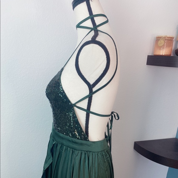 14S. SHEIN sequin maxi halter dress M - Picture 6 of 9